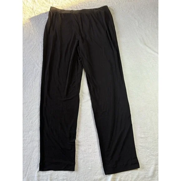 Susan Graver Women's Knit Wide Leg Black Pants A372467 Size M NWOT Stretch Waist - Picture 11 of 11